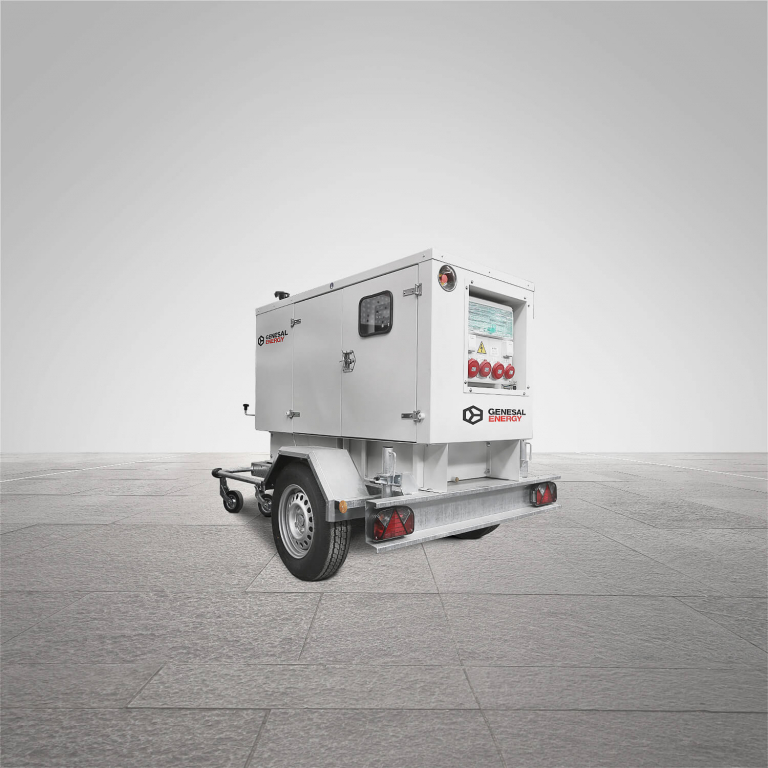 Supply of seven mobile soundproof gensets with a remote communication system