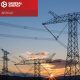 Combined cycle power plant at sunset