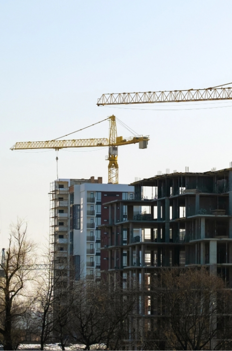 Buildings under construction
