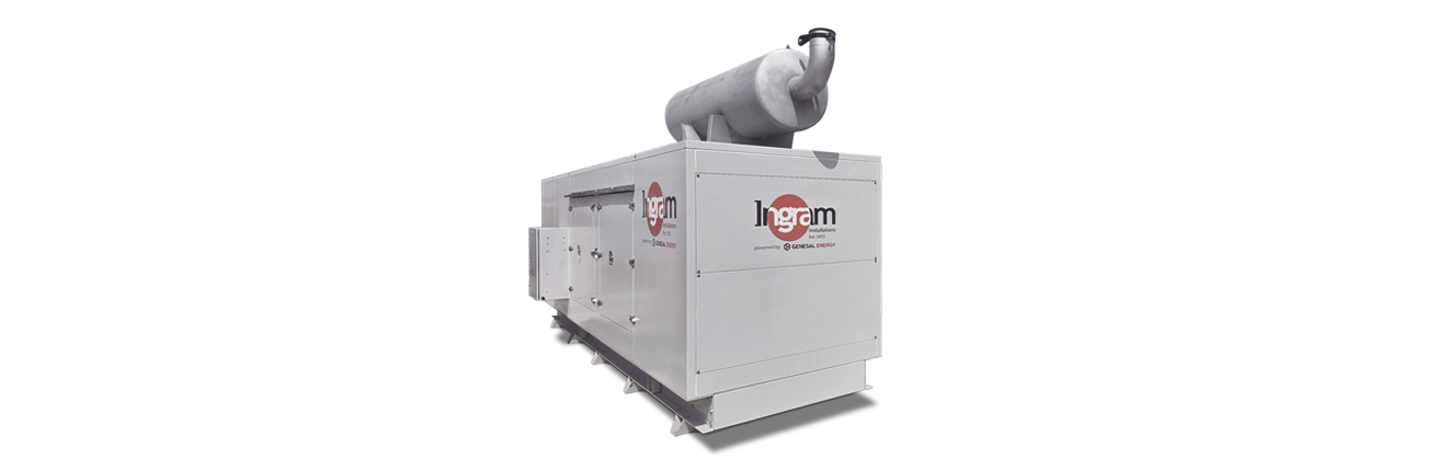GEN330FI generator installed at a Blackpool hospital, designed to ensure power supply with 330 kVA Standby power and a fuel transfer system.