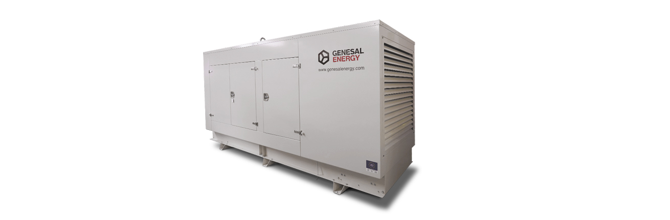 Soundproof generator set designed by Genesal Energy to ensure continuous power supply in critical substations.