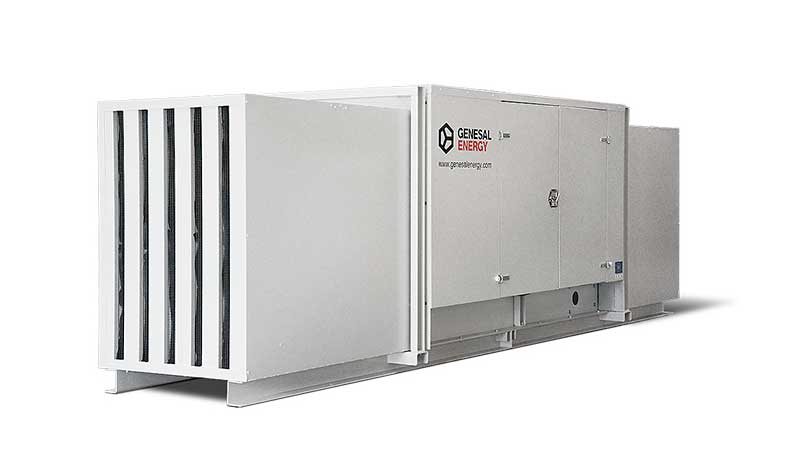 Soundproof generator set manufactured by Genesal Energy