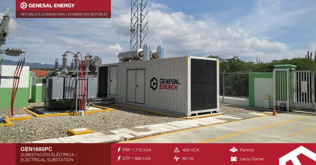 Grupo electrógeno para parque eólico de República Dominicana