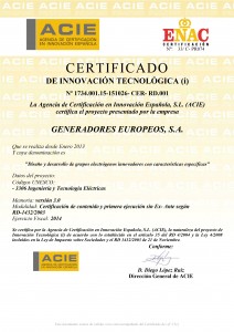 Certificado de innovación tecnológica