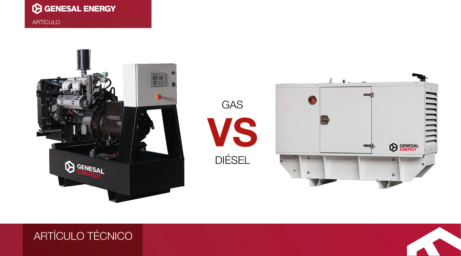 Grupos electrógenos gas vs diésel