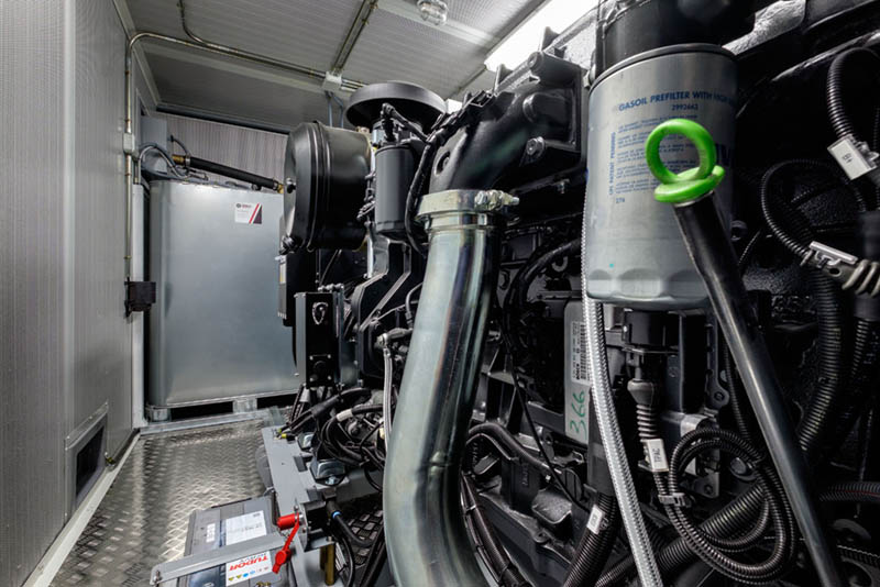 Grupo electrogeno temperaturas extremas Boca carga combustible exterior contenedor