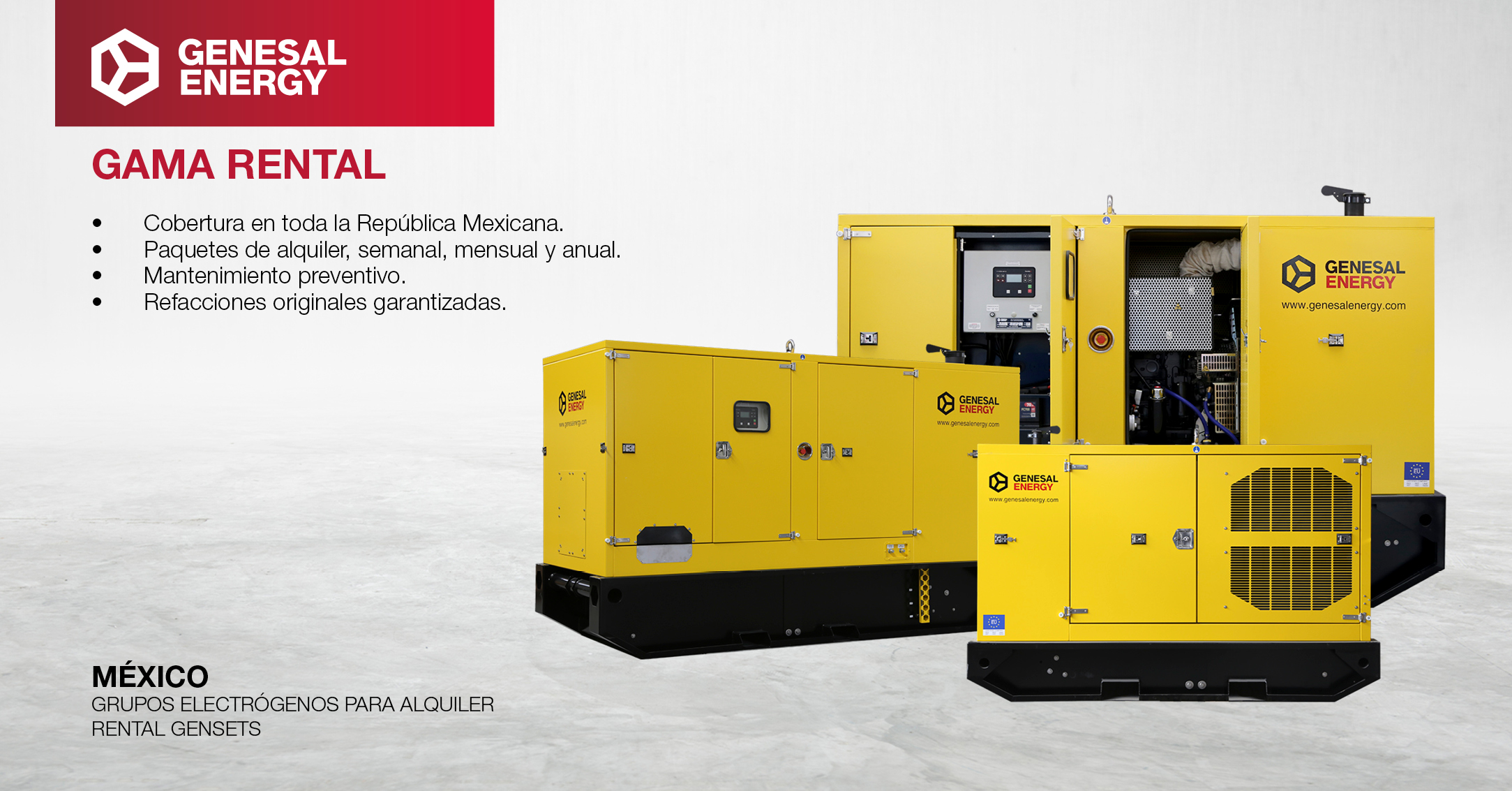 grupo electrogeno genesal energy rental