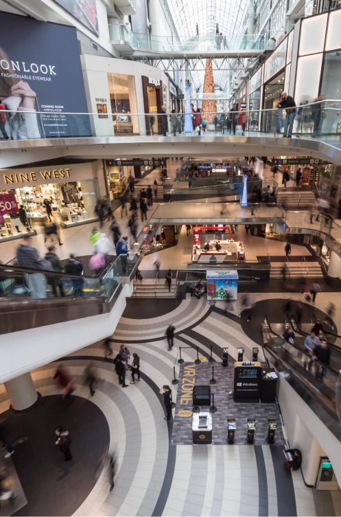 Centro comercial con grupos electrógenos