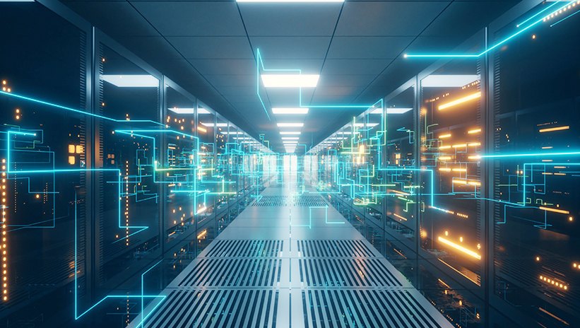 Data center with advanced technology.