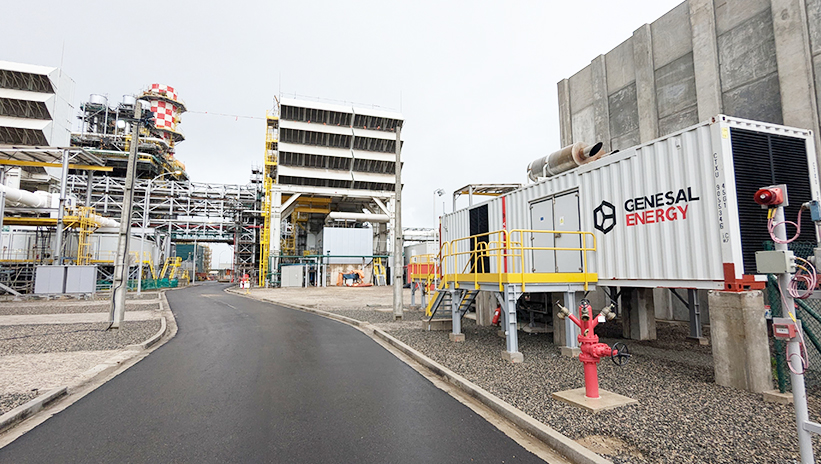 Genesal Energy generator set installed in an industrial plant, ensuring continuous power supply.