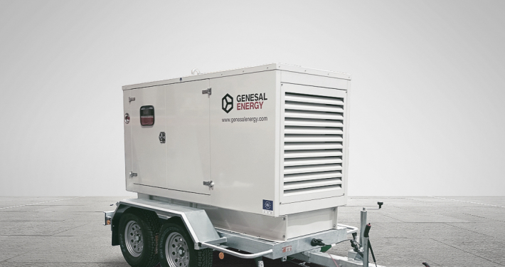 Grupo electrógeno móvil para el reciclaje de palas de aerogeneradores