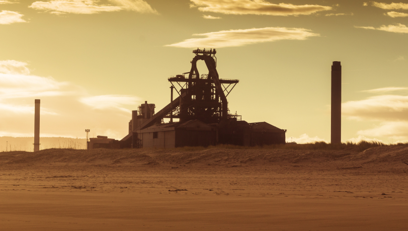 Industrial facility in an arid environment