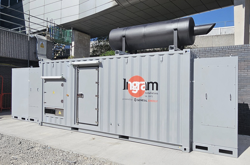 20-foot containerized generator set for energy security in airports, designed by Genesal Energy