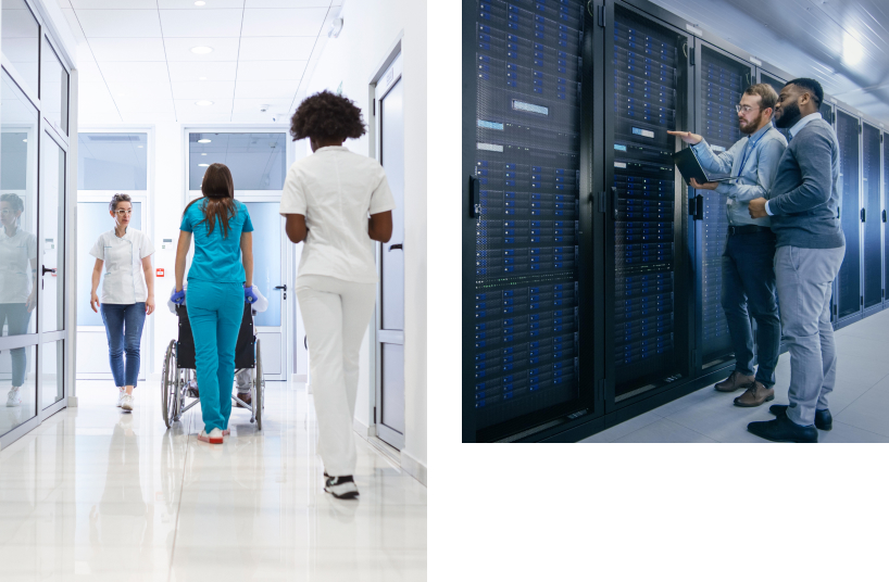 Hospital and data center as examples of critical sectors