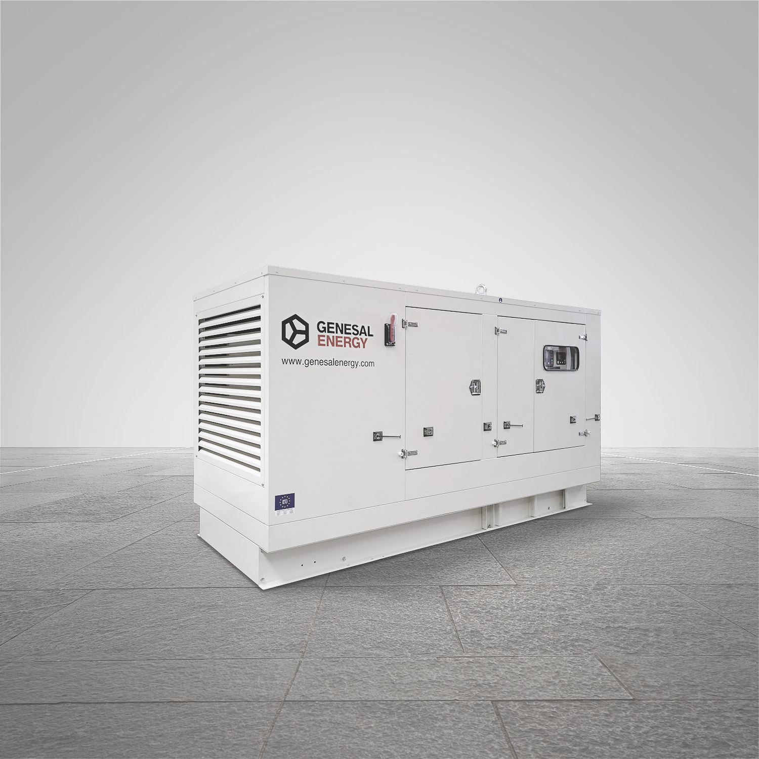 Grupo electrógeno Genesal Energy diseñado para garantizar la seguridad energética en aparcamientos.